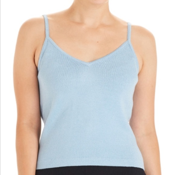 •ST. JOHN Evening• Tiffany Blue Knit Santana Tank - Picture 8 of 8